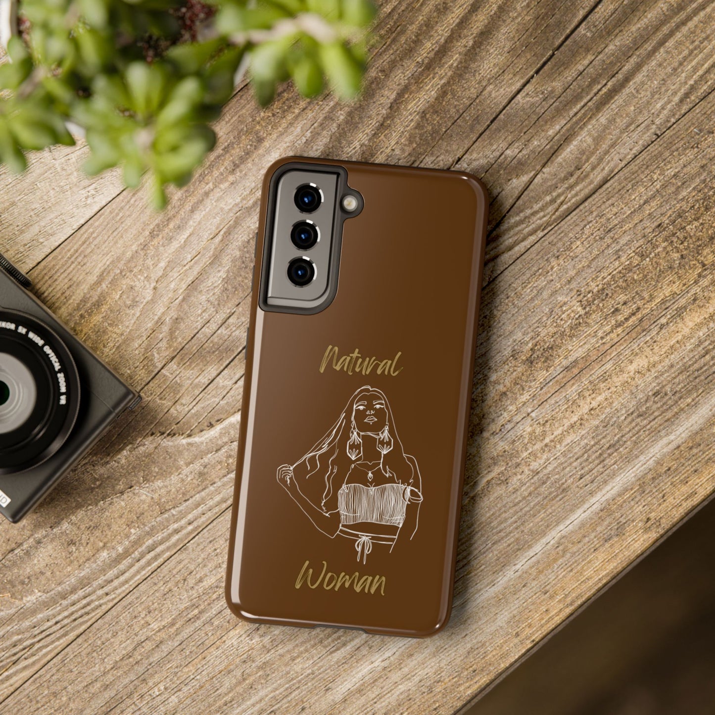 Natural Woman Thinking (WL)Tough Phone Cases BROWN