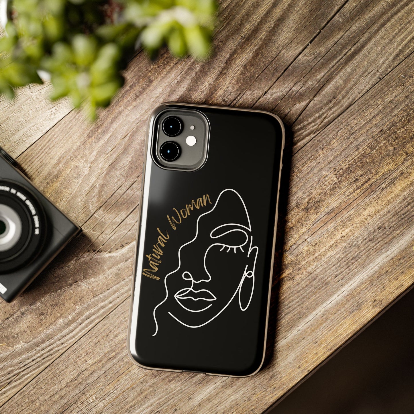 Natural Woman Half Face (WL)Tough Phone Case BLACK