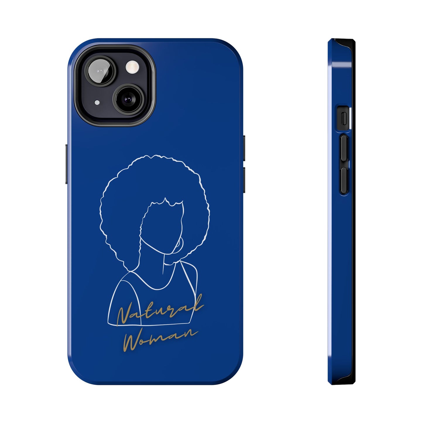 Natural Woman Afro (WL)Tough Phone Cases DARK BLUE