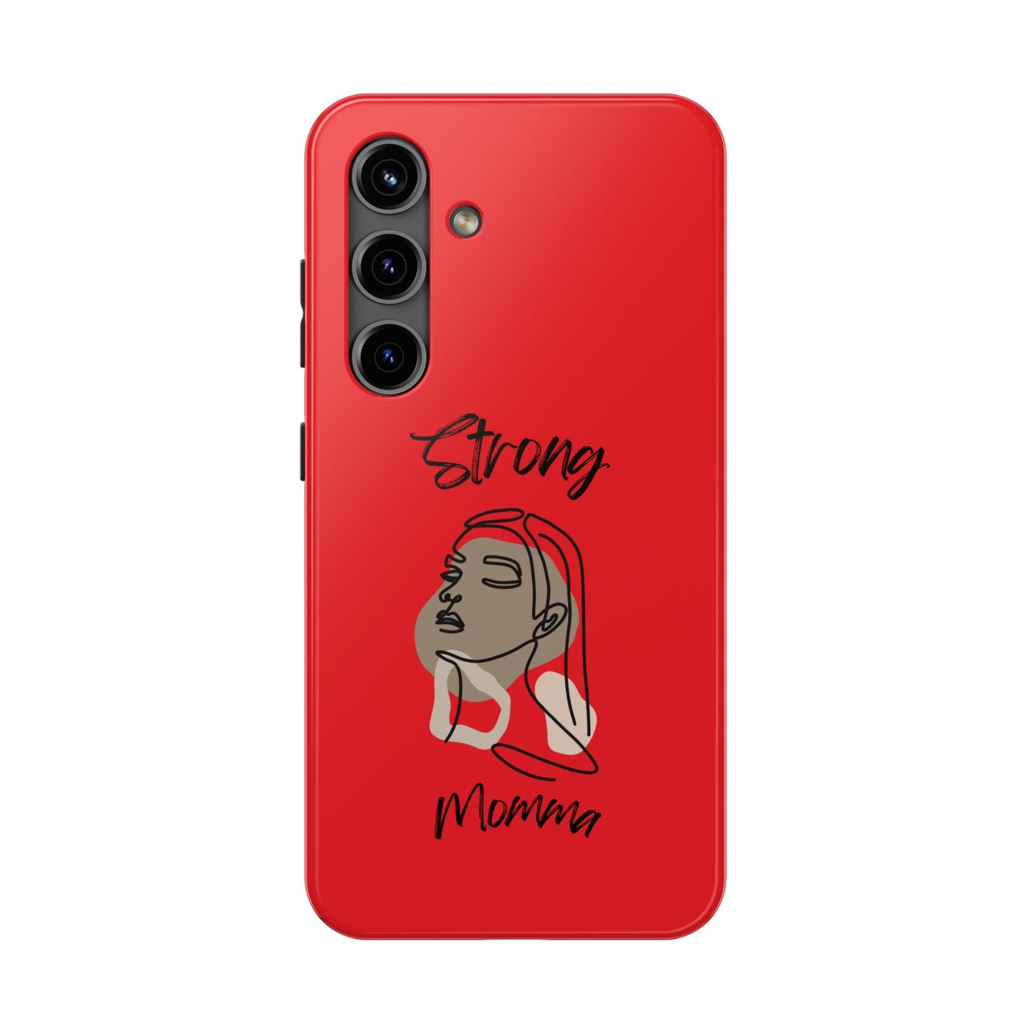 STRONG MOMMA Samsung Galaxy Tough Phone Cases (BL) Red