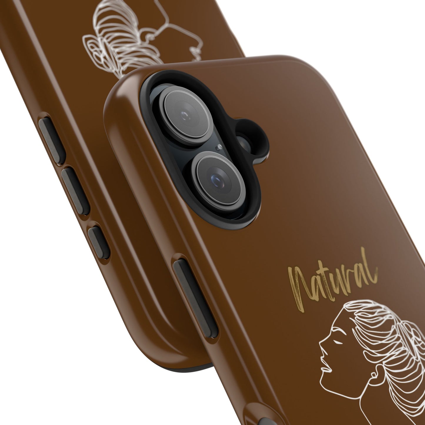 Natural Woman Wet Bun (WL) Tough Phone Cases BROWN