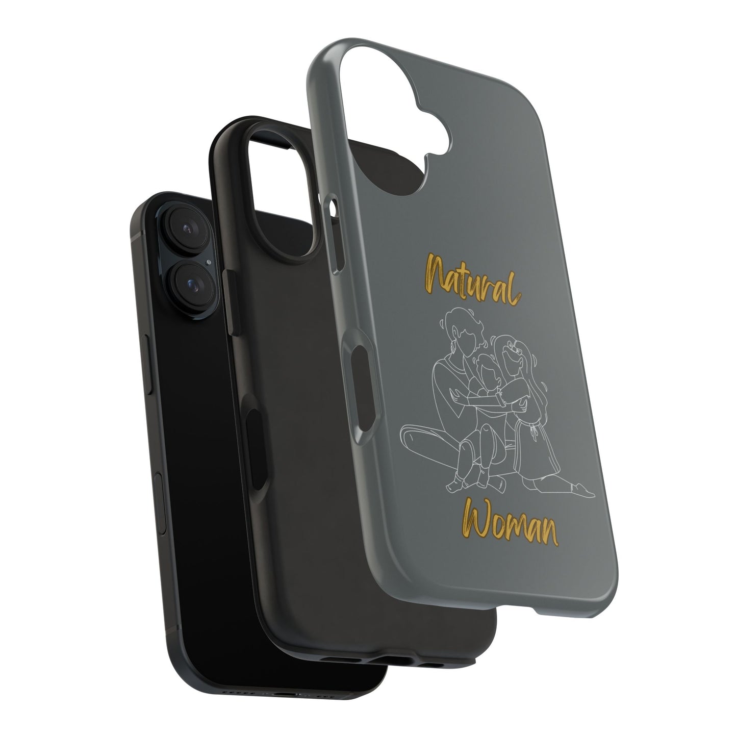Natural Woman Bear Hugs (WL) Tough Phone Cases DARK GREY