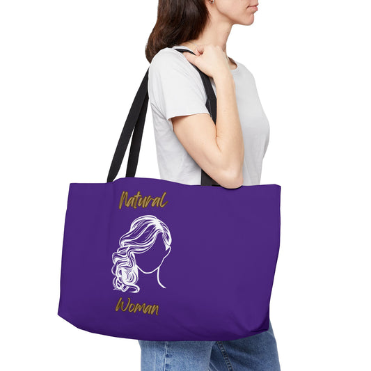 Natural Woman Long Curl (WL) Weekender Tote Bag PURPLE