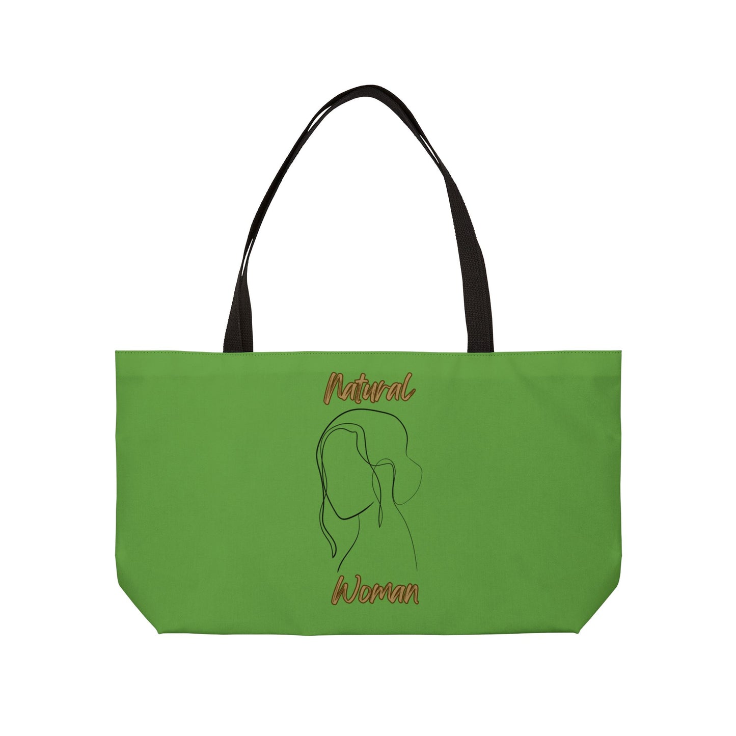 Natural Woman Hanging Hair (BL) Weekender Tote Bag GREEN