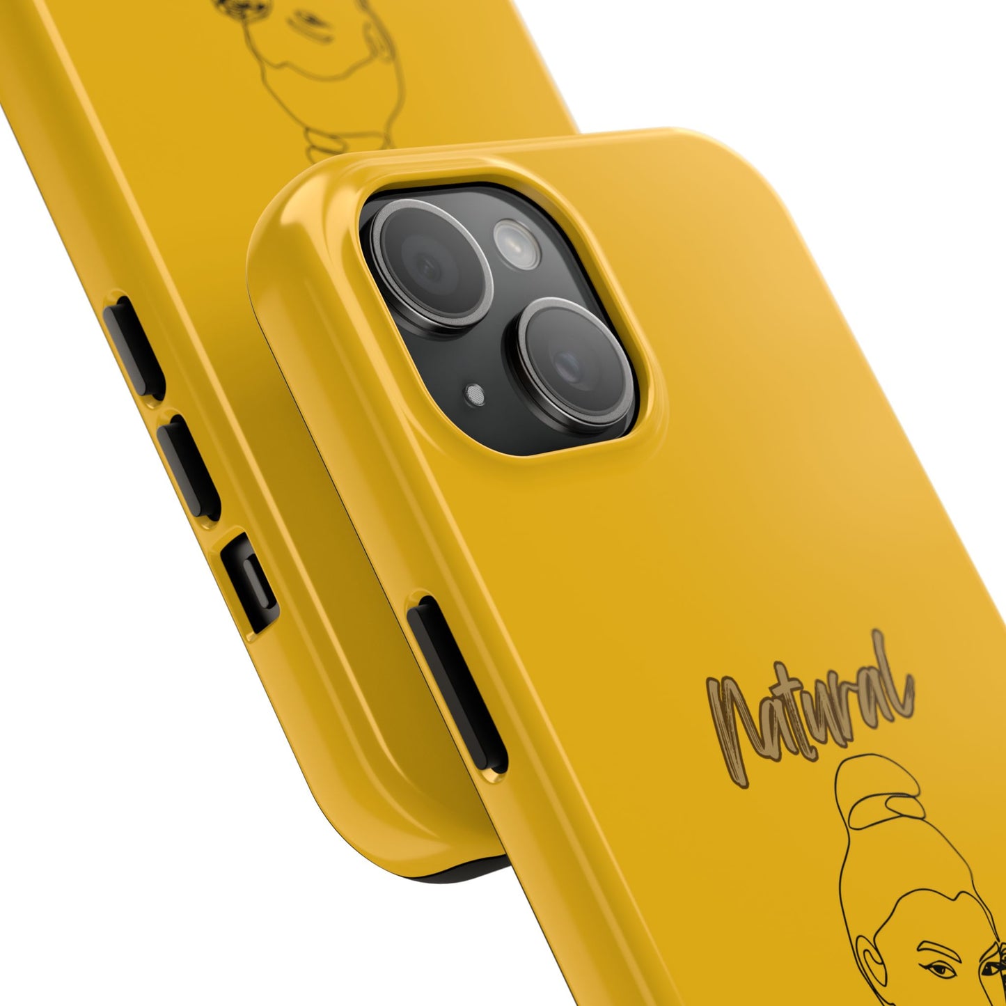 Natural Woman Sassy Bun (BL) Tough Phone Cases YELLOW