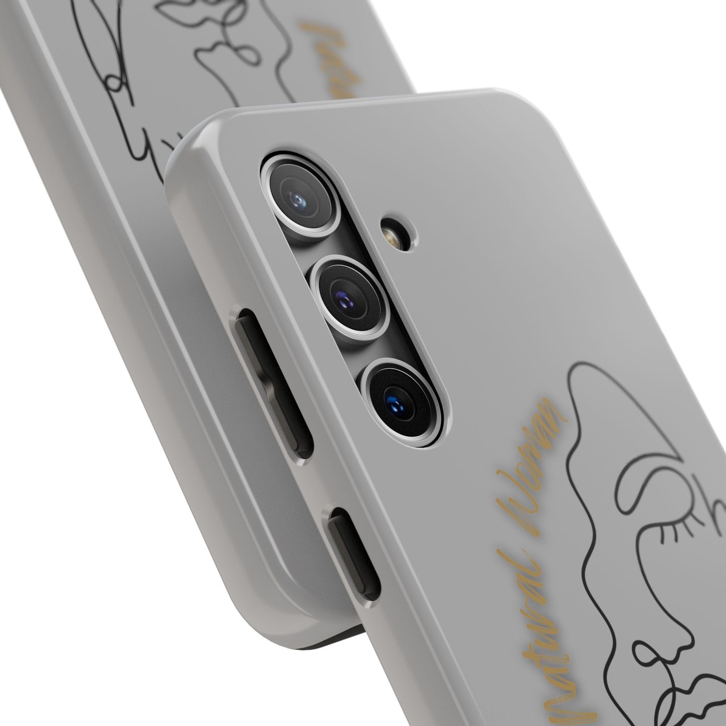 Natural Woman Half Face (BL)Tough Phone Case LIGHT GREY