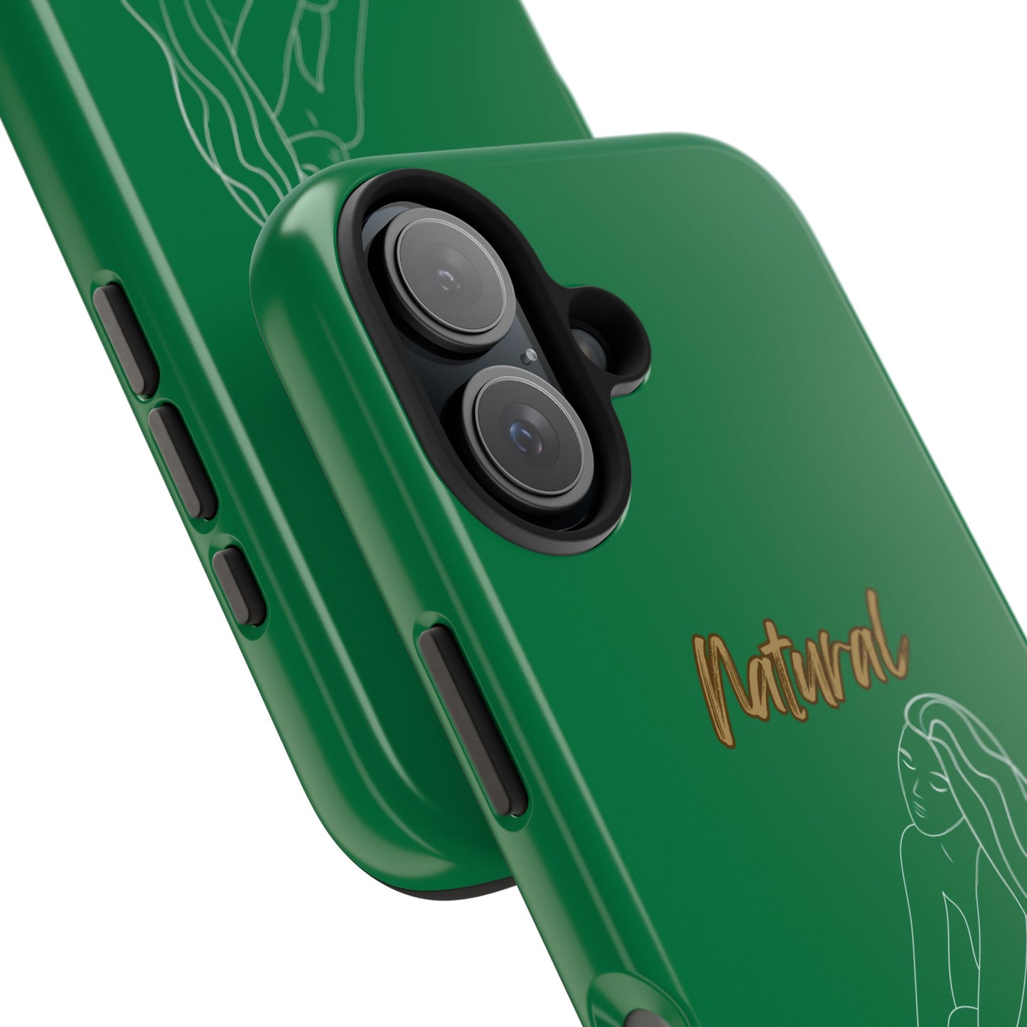 Natural Woman Beauty (WL) Tough Phone Cases DARK GREEN