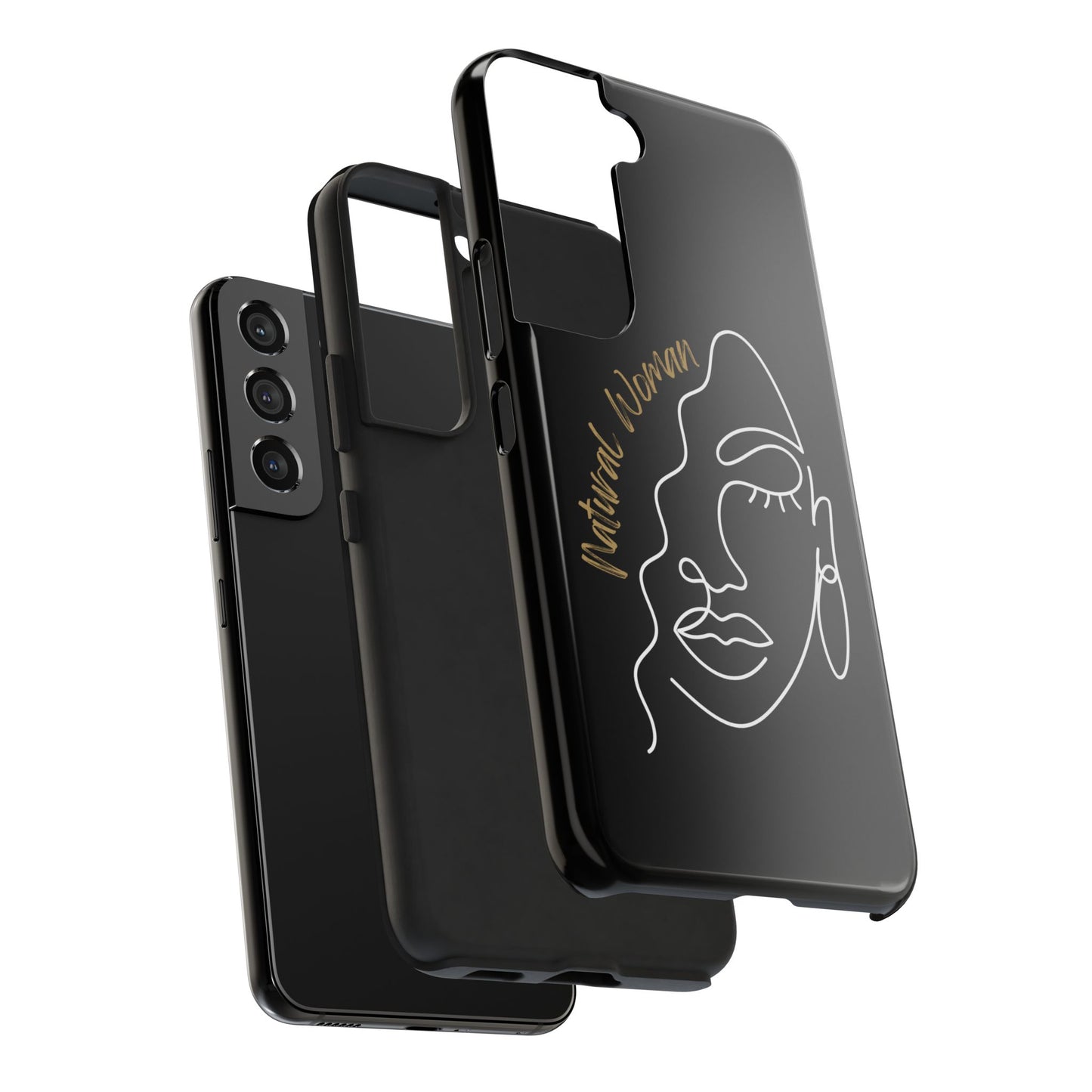 Natural Woman Half Face (WL)Tough Phone Case BLACK