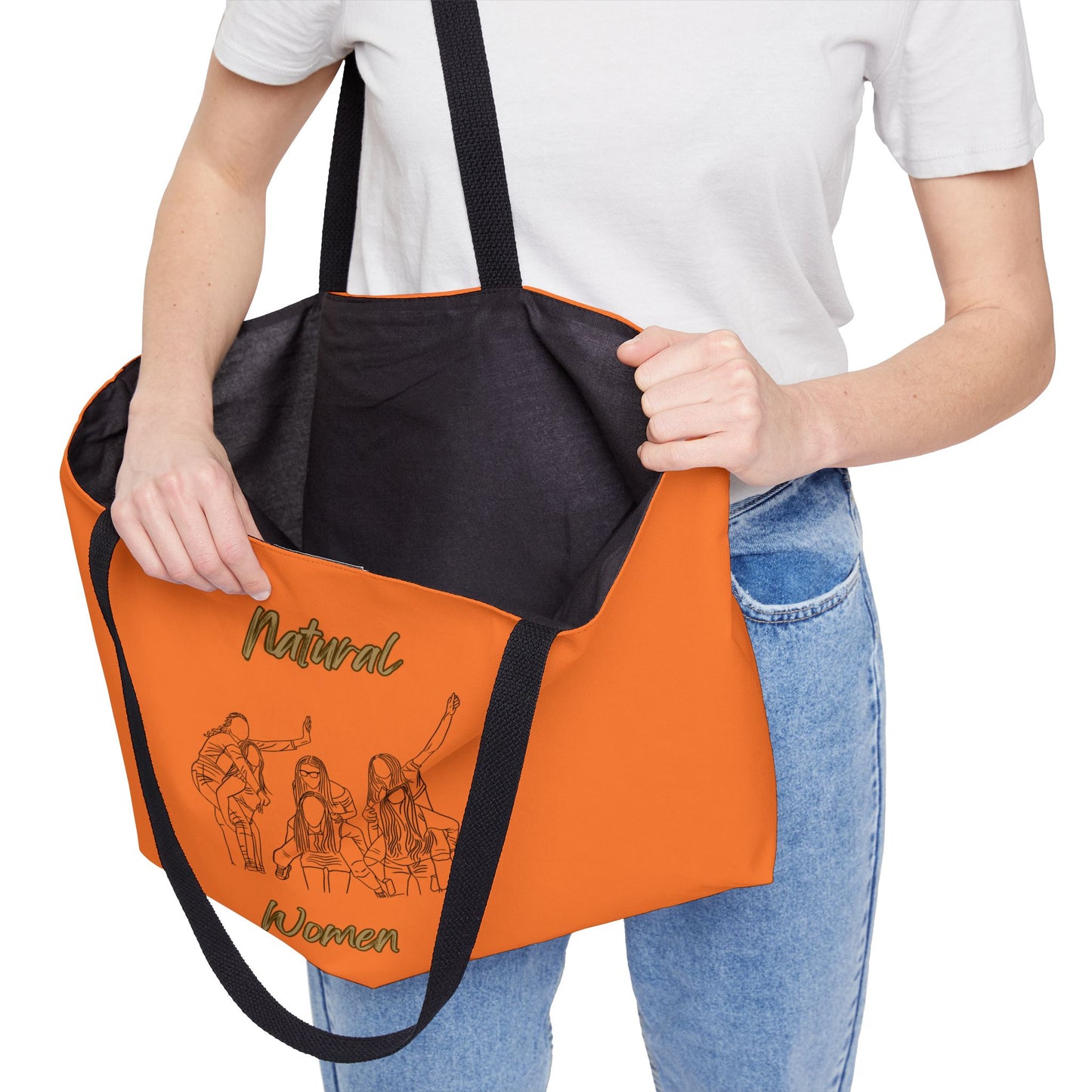 Natural Women Piggy Back (BL) Weekender Tote Bag CRUSTA