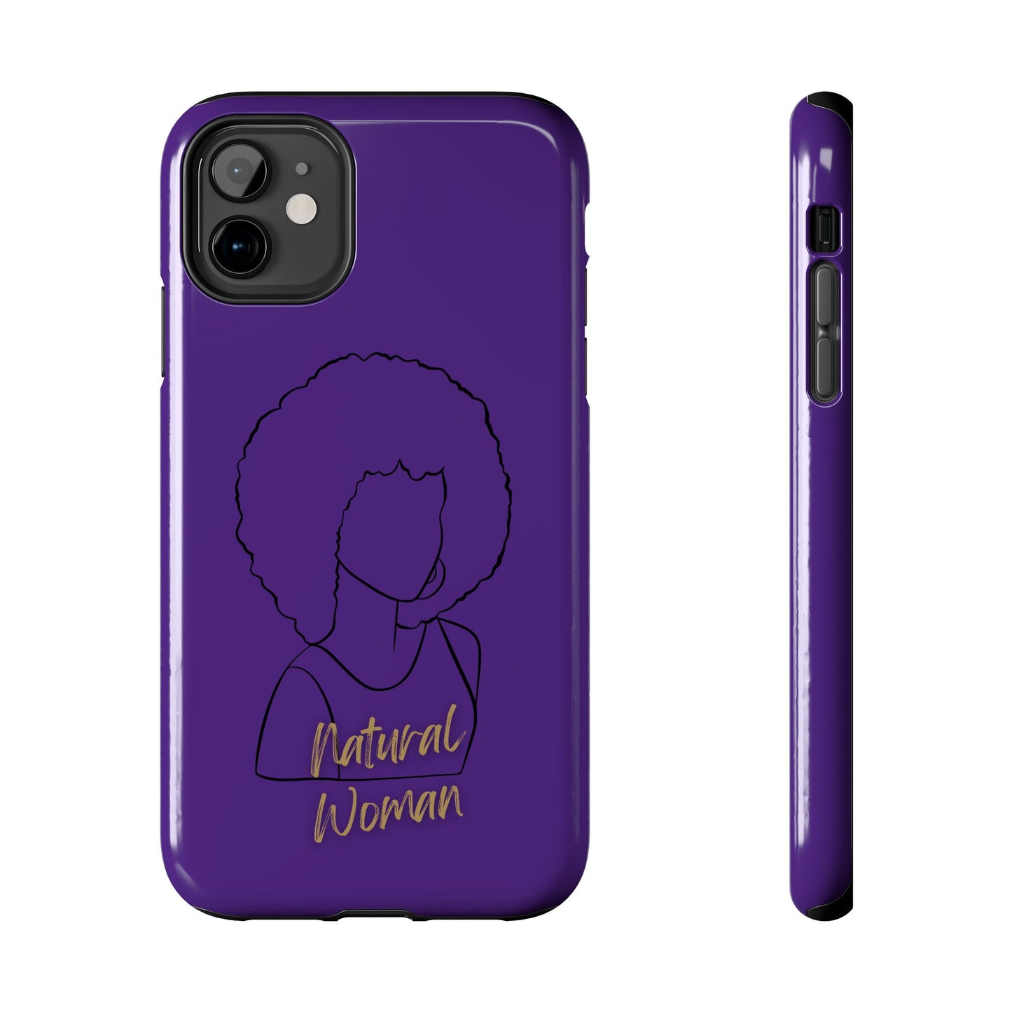 Natural Woman Afro (BL)Tough Phone Cases PURPLE