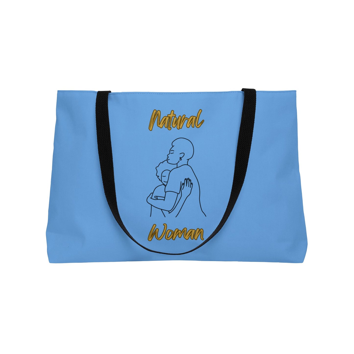 Natural Woman Safe With Momma (BL) Weekender Tote Bag LIGHT BLUE