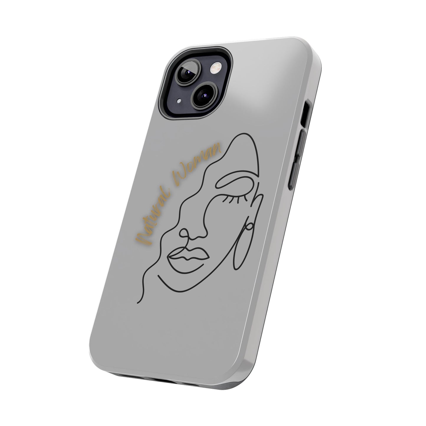 Natural Woman Half Face (BL)Tough Phone Case LIGHT GREY