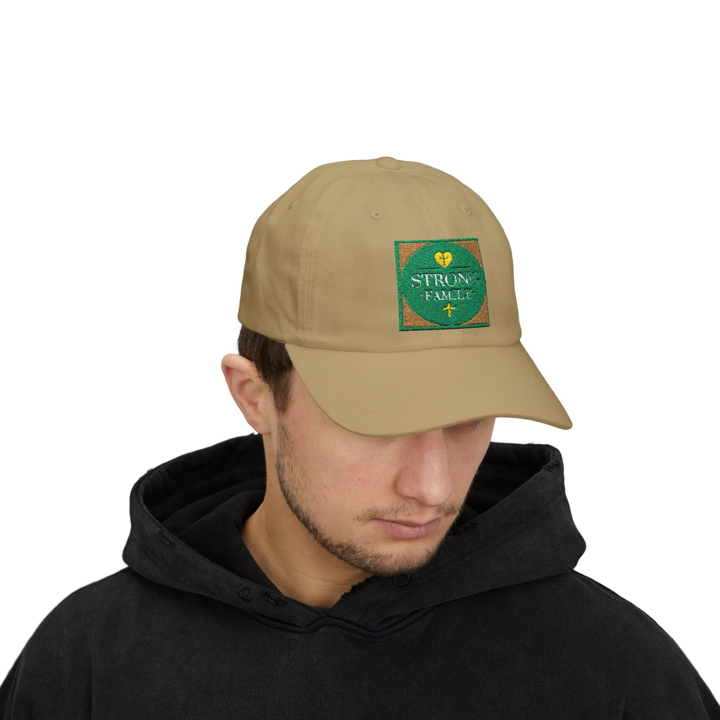 Strong Family Custom Casual Cap - SPRUCE GREEN LOGO