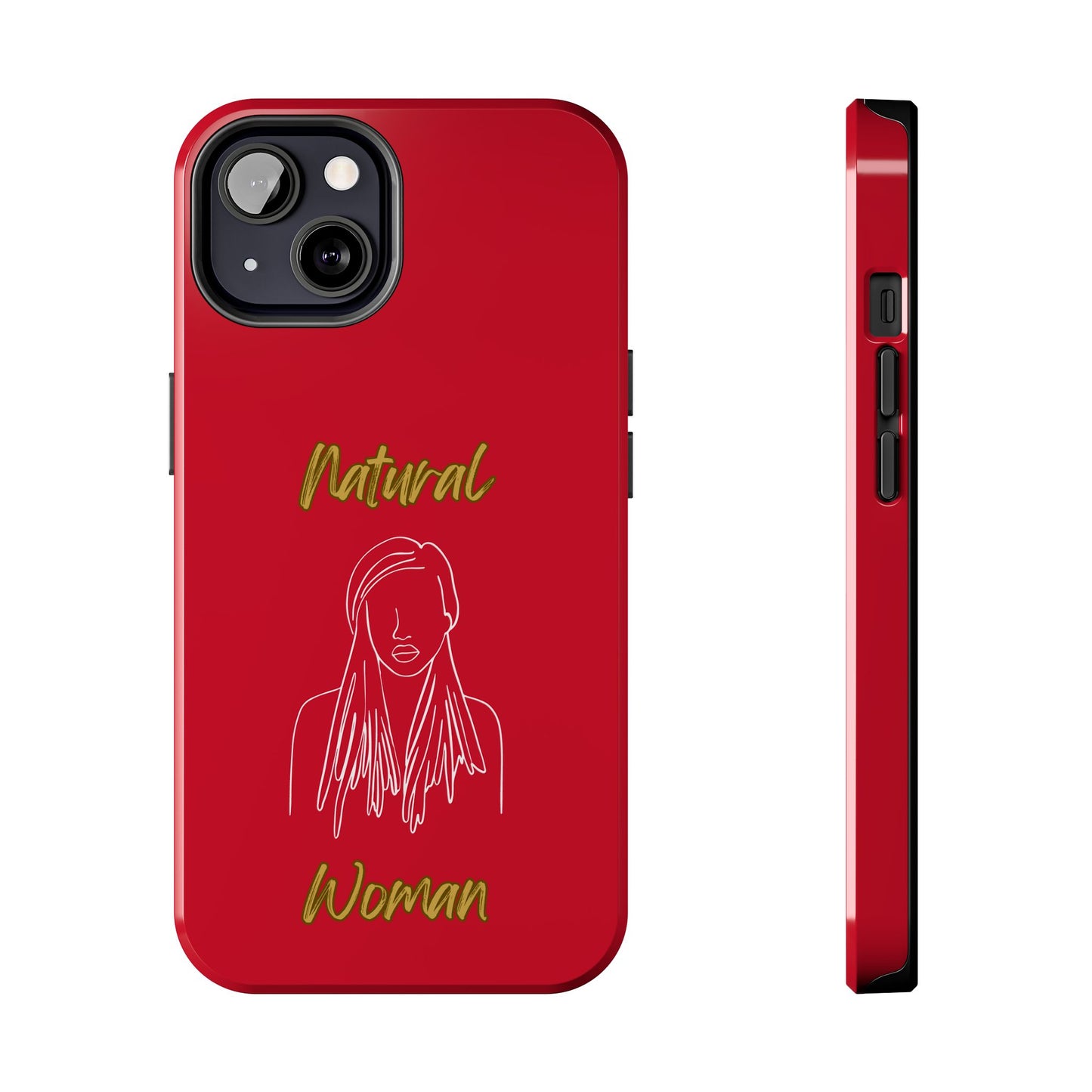 Natural Woman Content (WL)Tough Phone Cases DARK RED