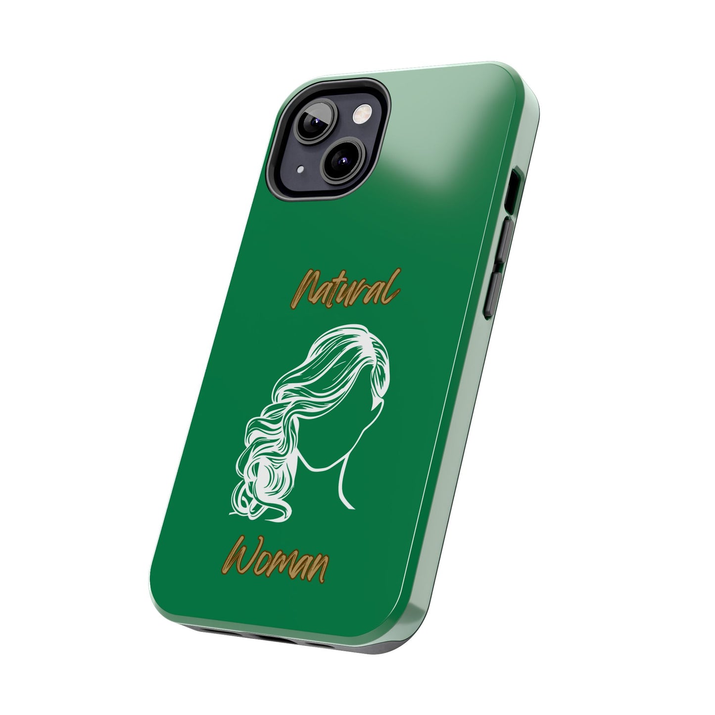 Natural Woman Long Curl (WL)Tough Phone Cases DARK GREEN