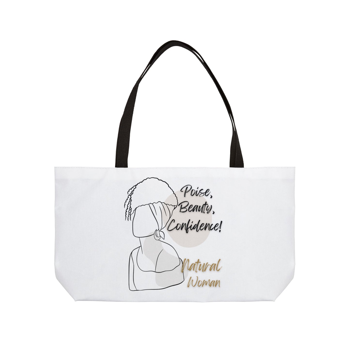 Natural Woman Puff (BL) Weekender Tote Bag WHITE