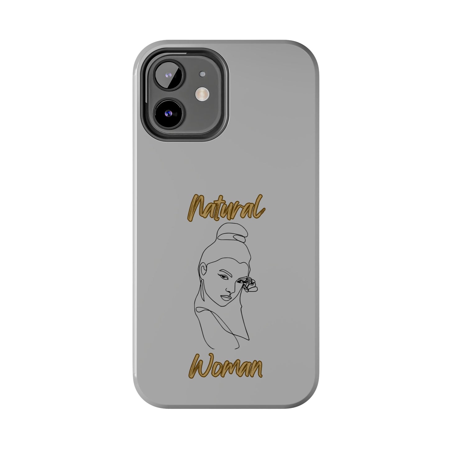 Natural Woman Sassy Bun (BL) Tough Phone Cases LIGHT GREY