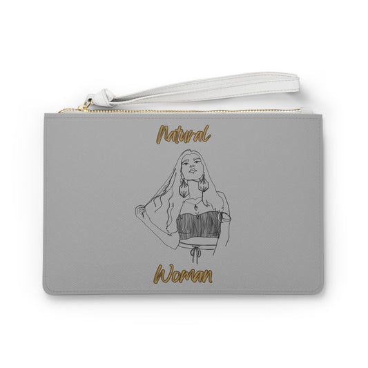 Natural Woman Thinking (BL) Clutch Bag LIGHT GREY