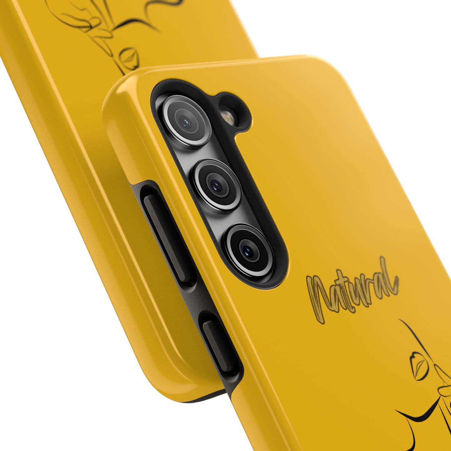 Natural Woman Chin Up (BL)Tough Phone Cases YELLOW