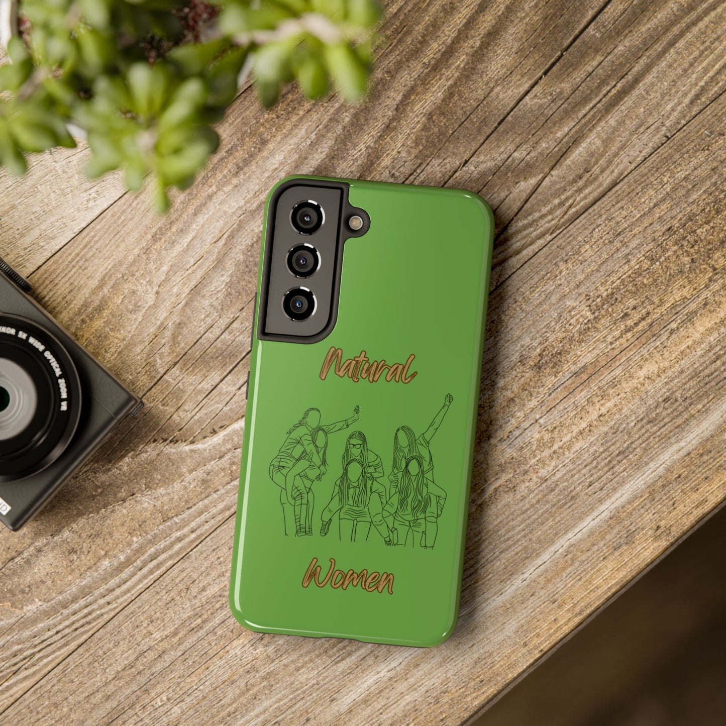 Natural Woman Piggy Back (BL)Tough Phone Cases GREEN