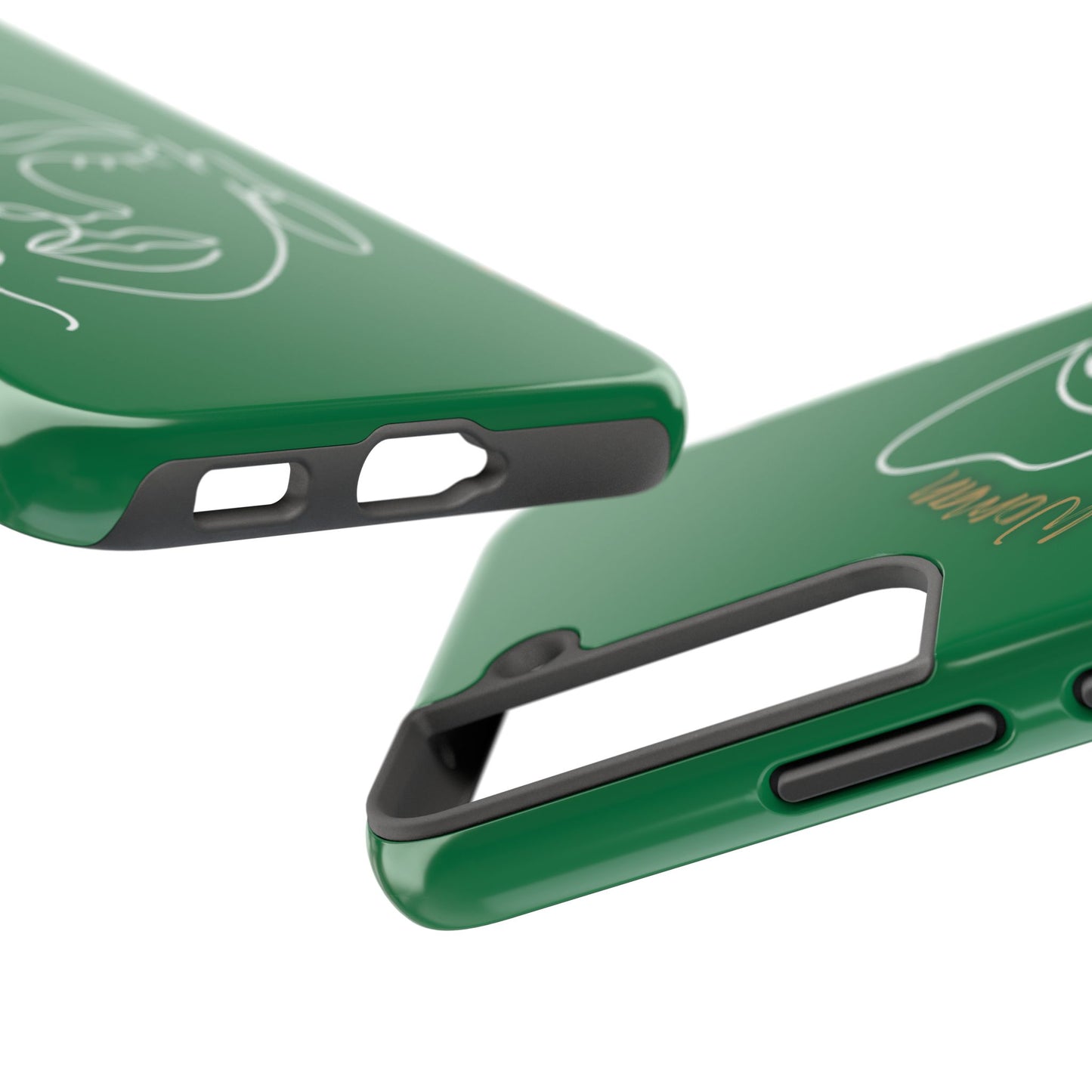 Natural Woman Half Face (WL)Tough Phone Case DARK GREEN