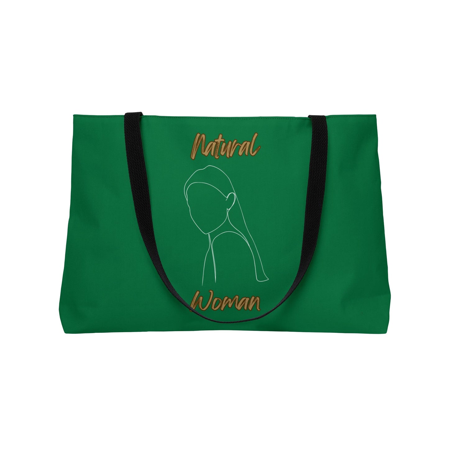 Natural Woman Tilted Look (WL) Weekender Tote Bag DARK GREEN
