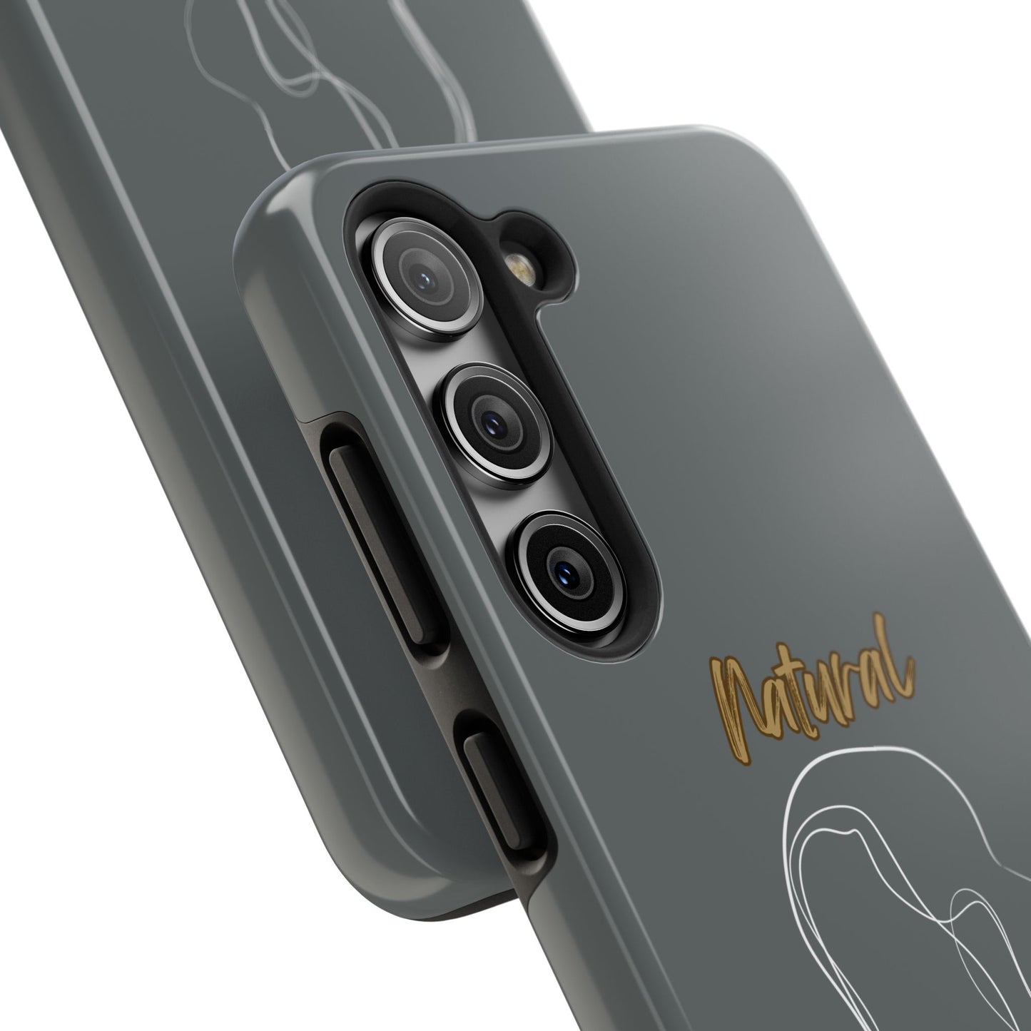 Natural Woman Hanging Hair (WL) Tough Phone Cases DARK GREY