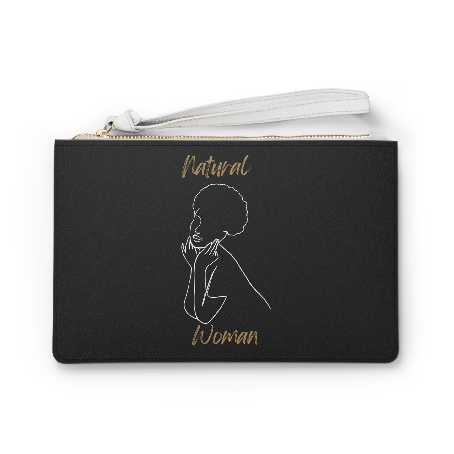 Natural Woman Cute Afro (WL) Clutch Bag BLACK
