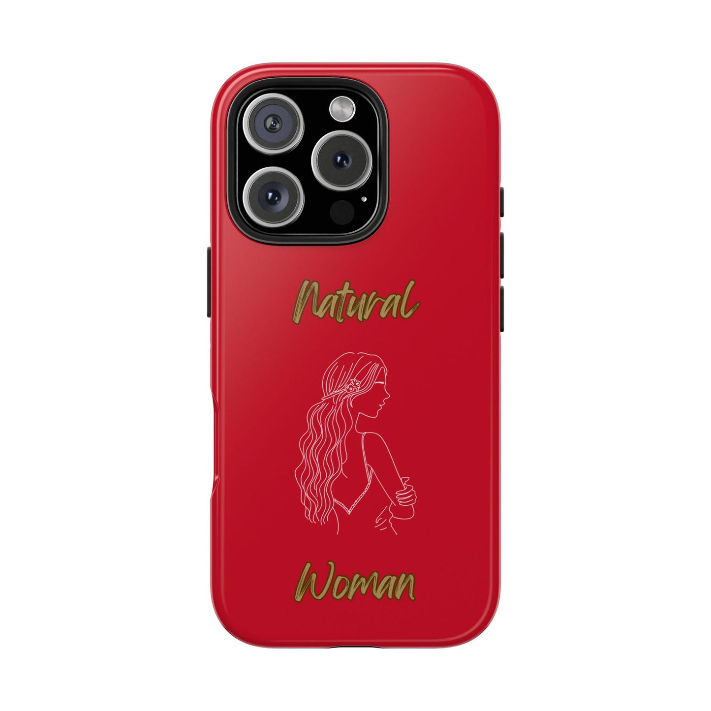 Natural Woman Young Woman (WL)Tough Phone Cases DARK RED