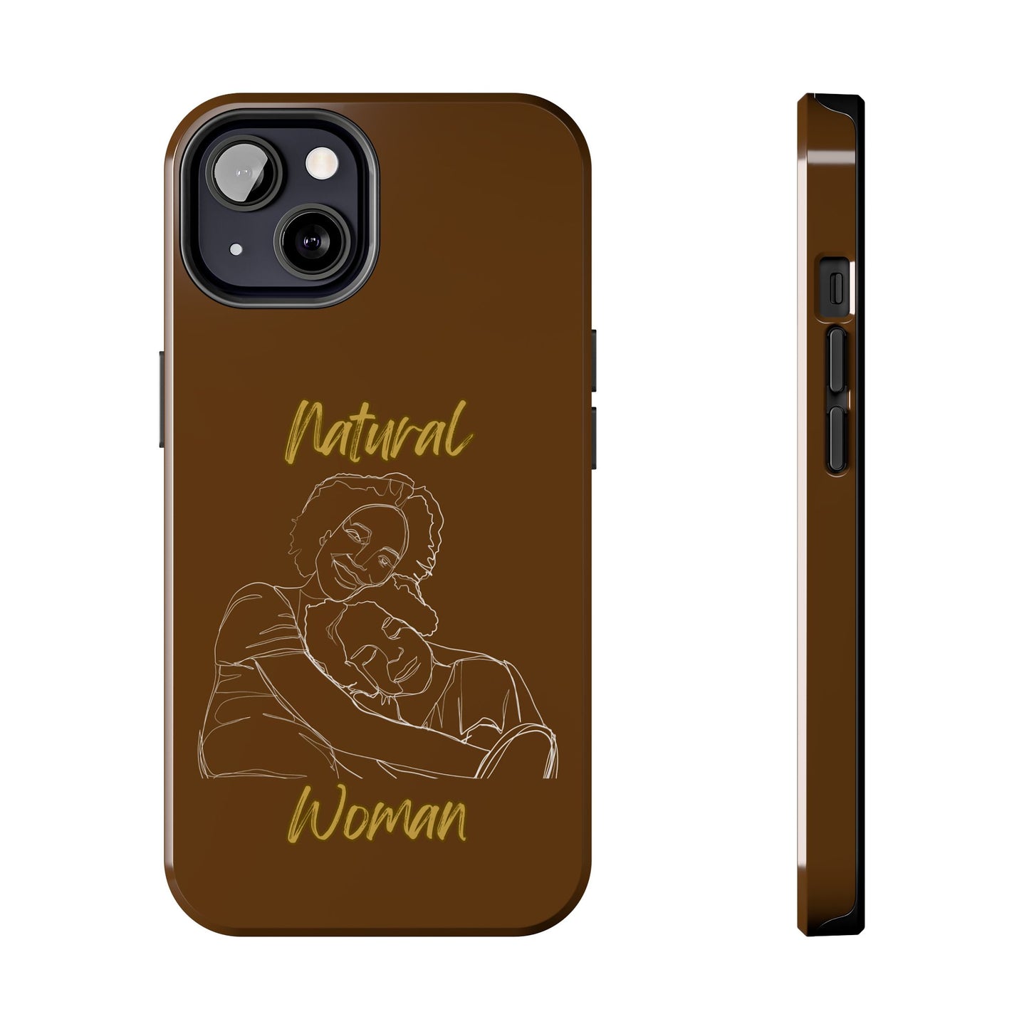 Natural Woman Loving Embrace (WL)Tough Phone Cases BROWN