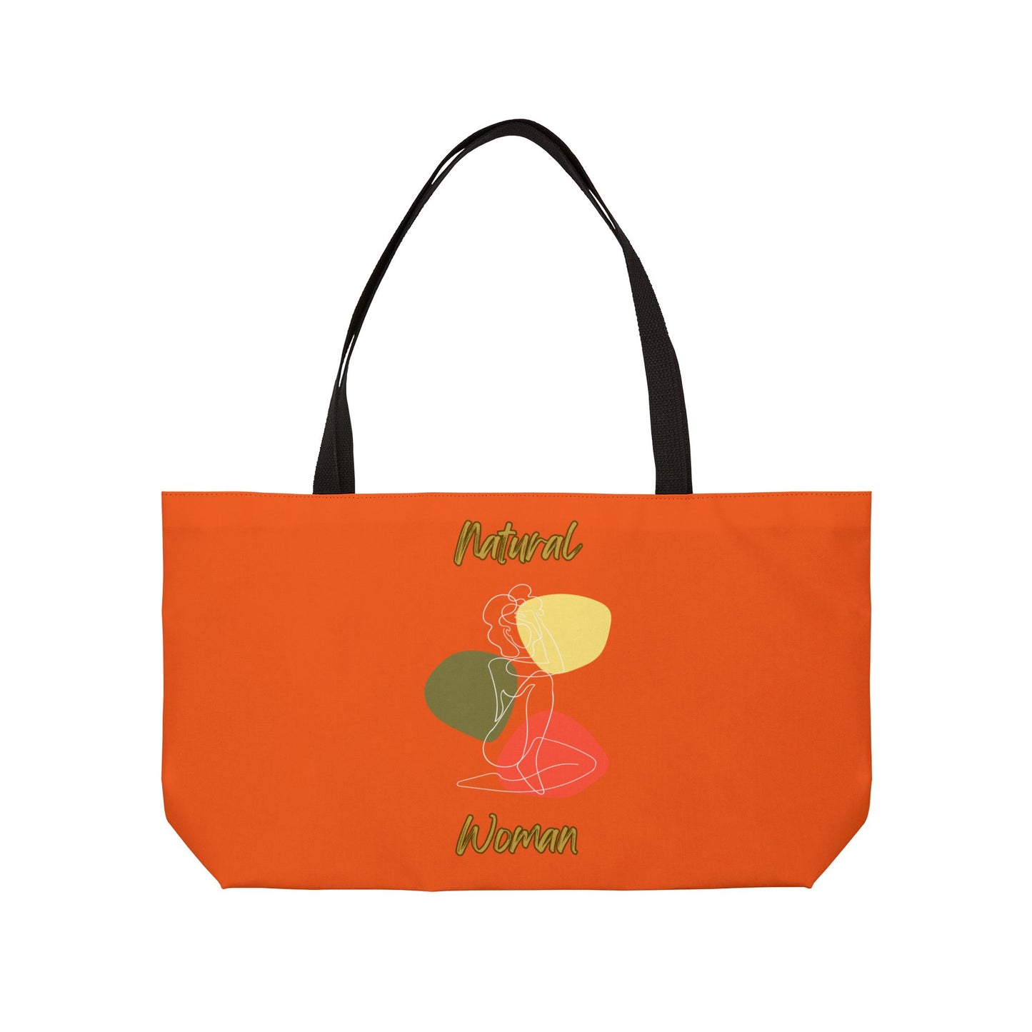 Natural Woman Colorful Pose (WL) Weekender Tote Bag ORANGE