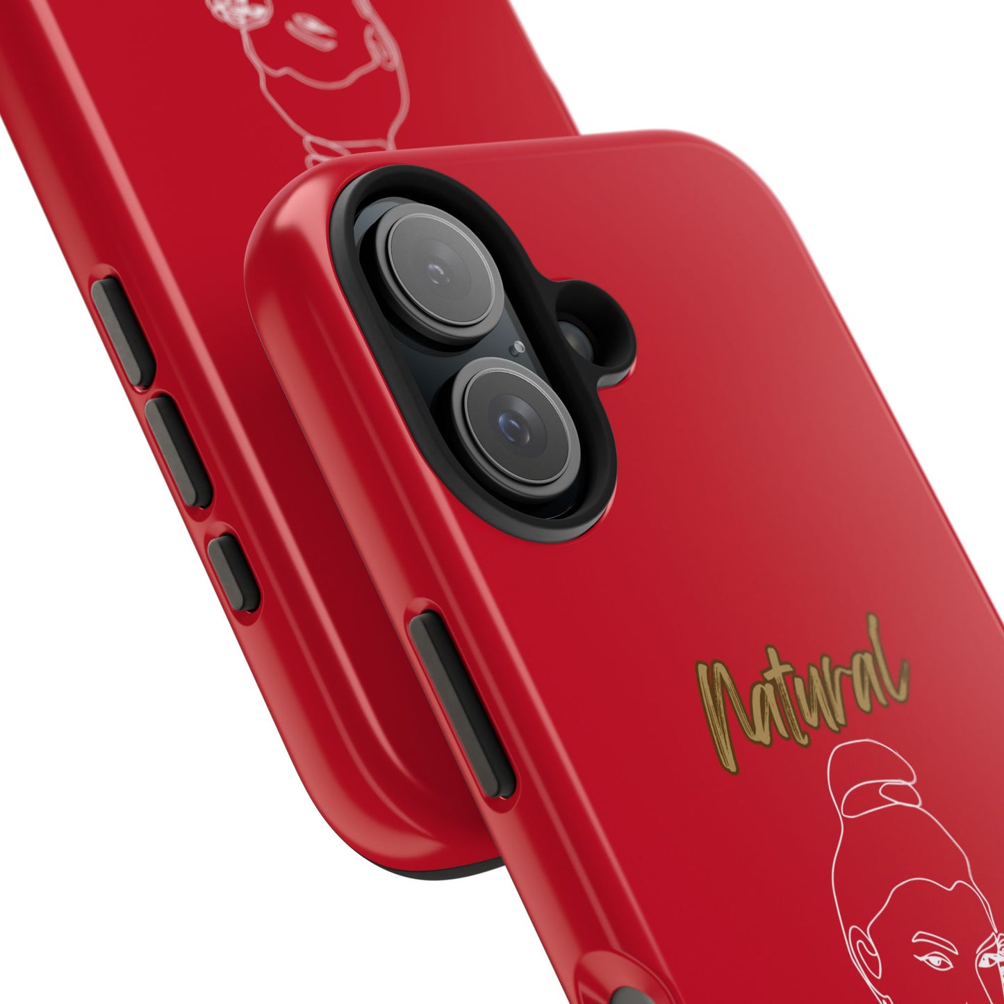 Natural Woman Sassy Bun (WL) Tough Phone Cases DARK RED