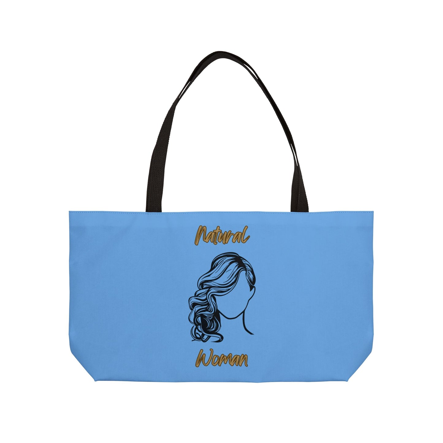 Natural Woman Long Curl (BL) Weekender Tote Bag LIGHT BLUE