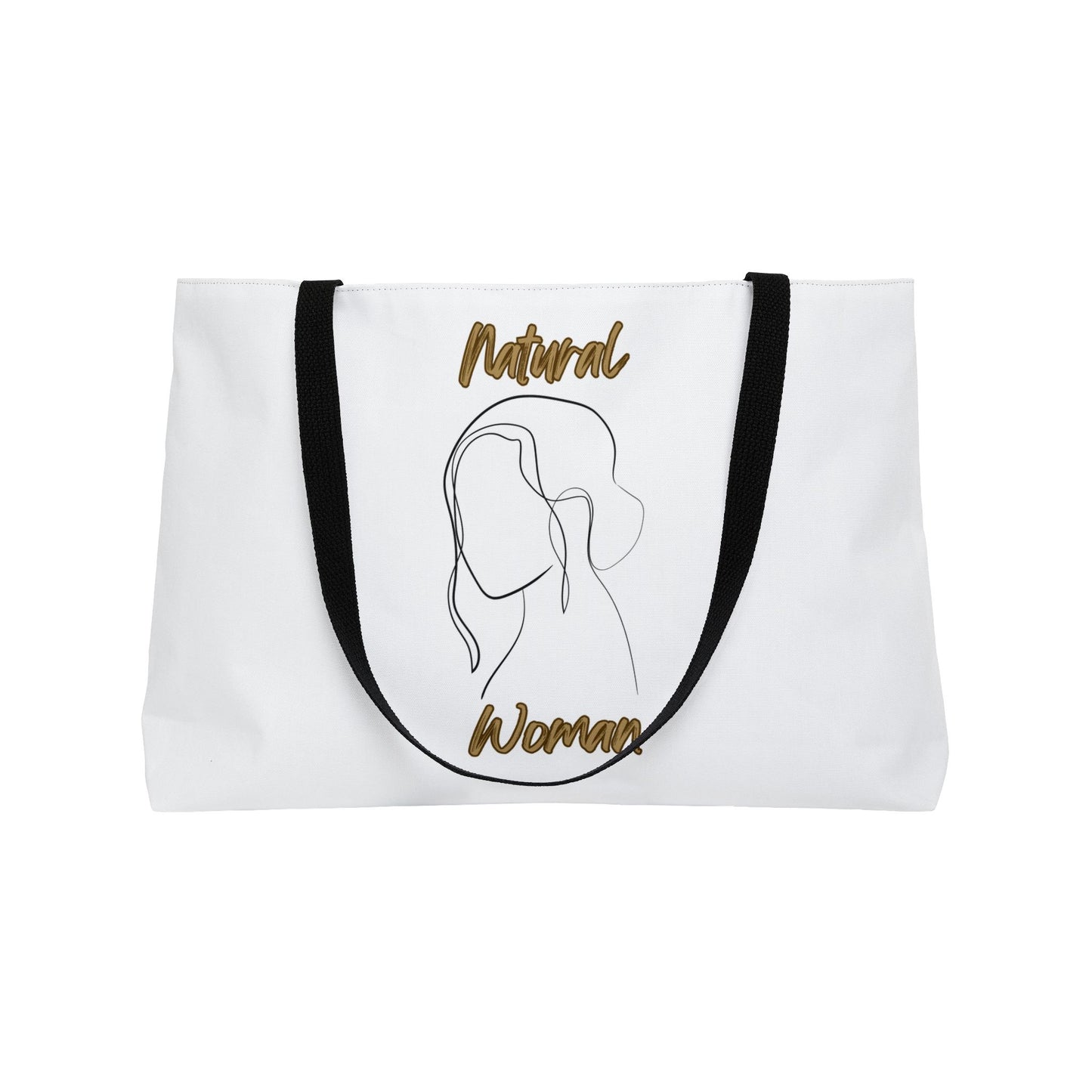 Natural Woman Hanging Hair (BL) Weekender Tote Bag WHITE