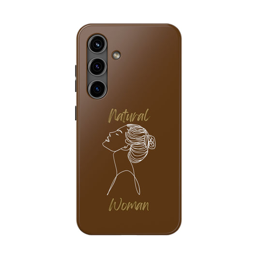 Natural Woman Wet Bun (WL) Tough Phone Cases BROWN