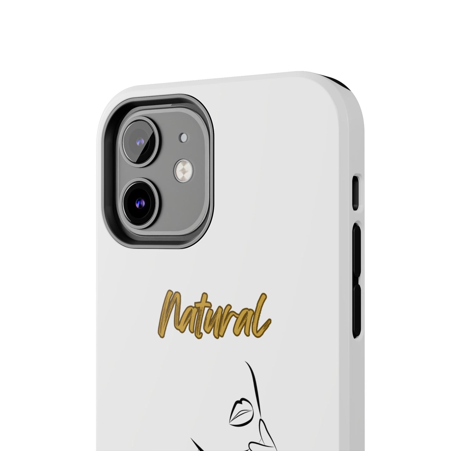 Natural Woman Chin Up (BL)Tough Phone Cases WHITE