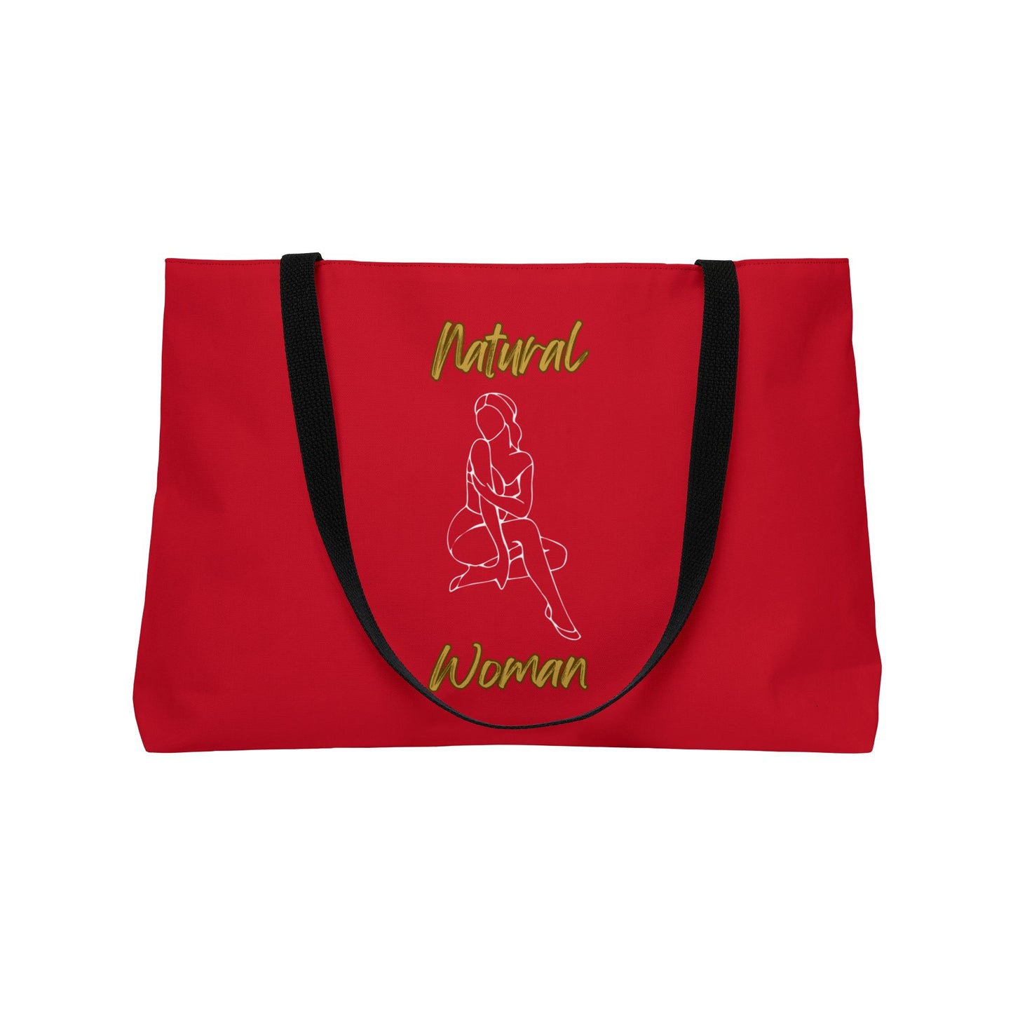 Natural Woman Shoulder Action (WL) Weekender Tote Bag DARK RED
