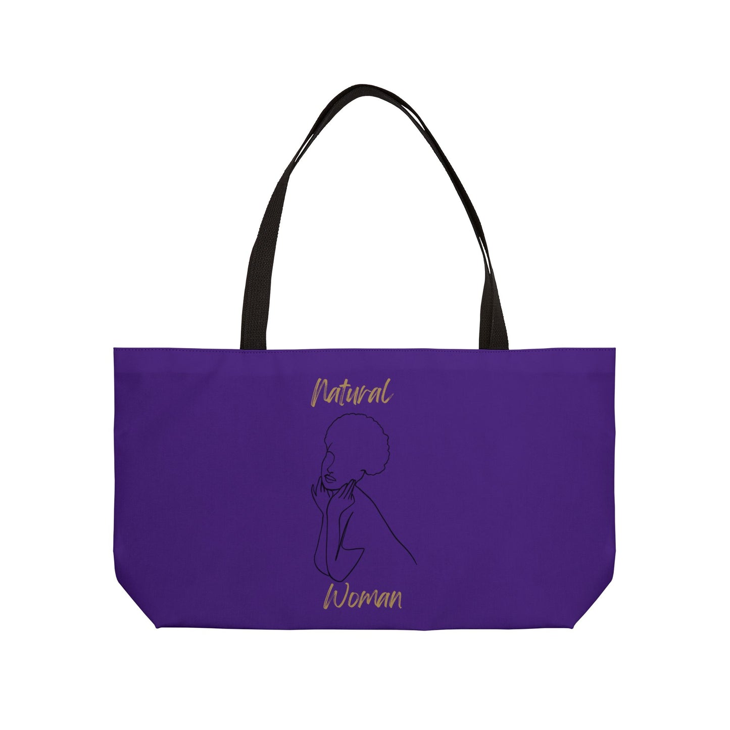 Natural Woman Cute Afro (BL) Weekender Tote Bag PURPLE