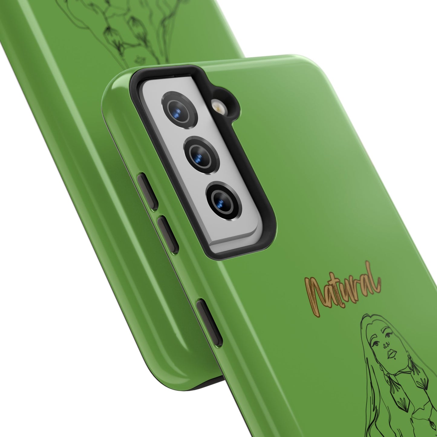 Natural Woman Thinking (BL)Tough Phone Cases GREEN