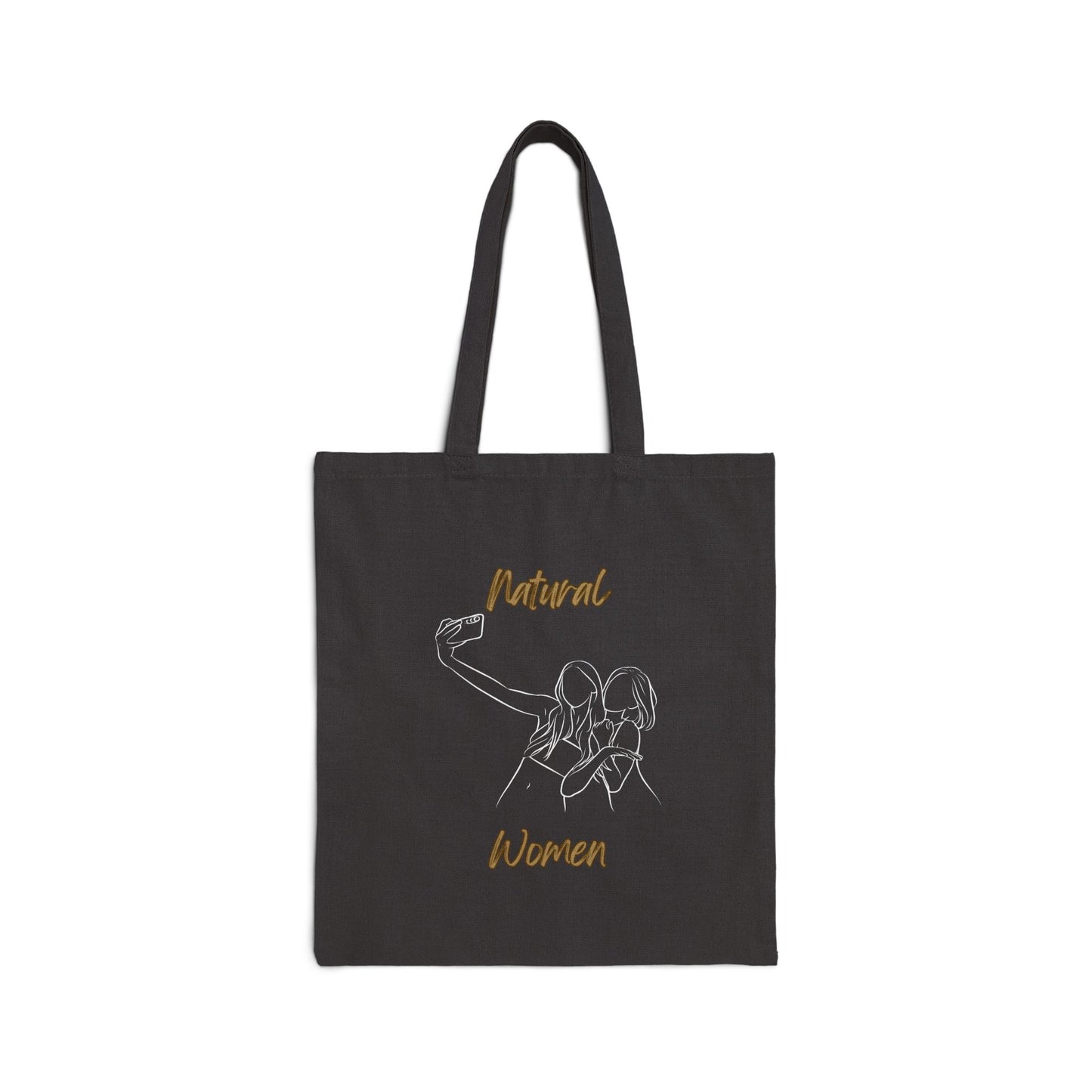 Natural Woman Friends Selfie (WL) Cotton Canvas Tote Bag