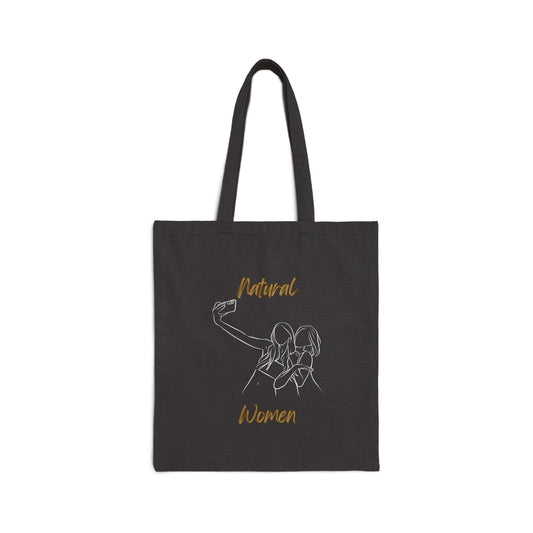Natural Woman Friends Selfie (WL) Cotton Canvas Tote Bag