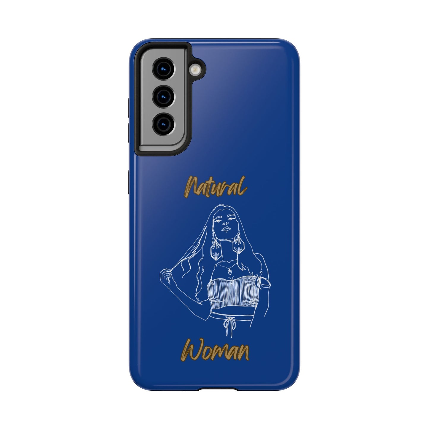 Natural Woman Thinking (WL)Tough Phone Cases DARK BLUE