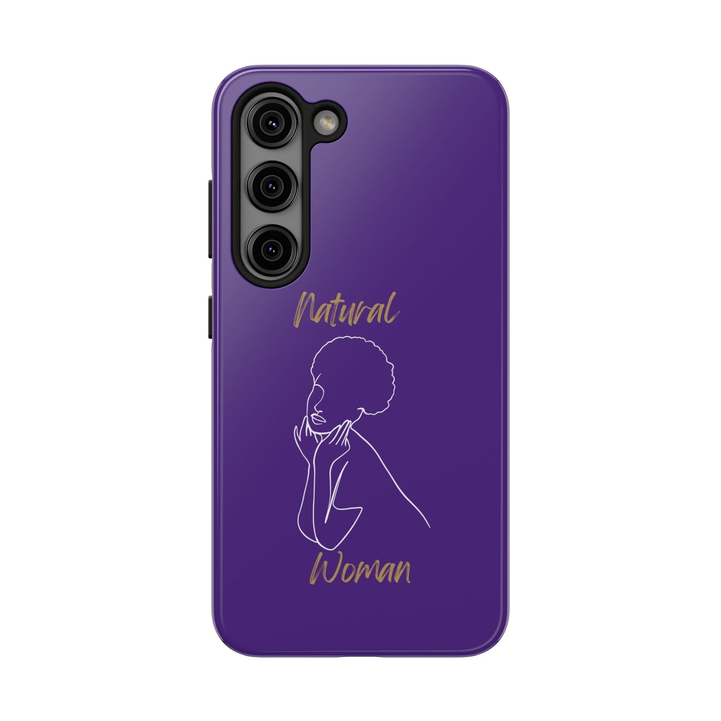 Natural Woman Cute Afro (WL)Tough Phone Cases PURPLE