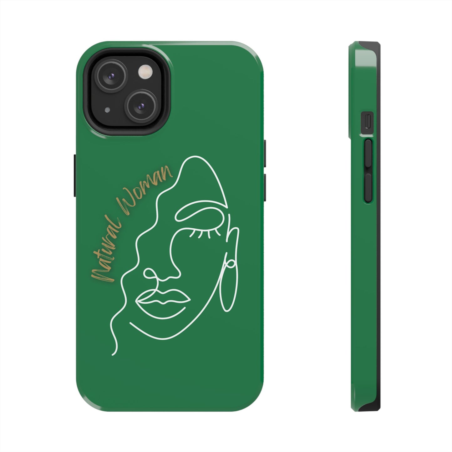 Natural Woman Half Face (WL)Tough Phone Case DARK GREEN