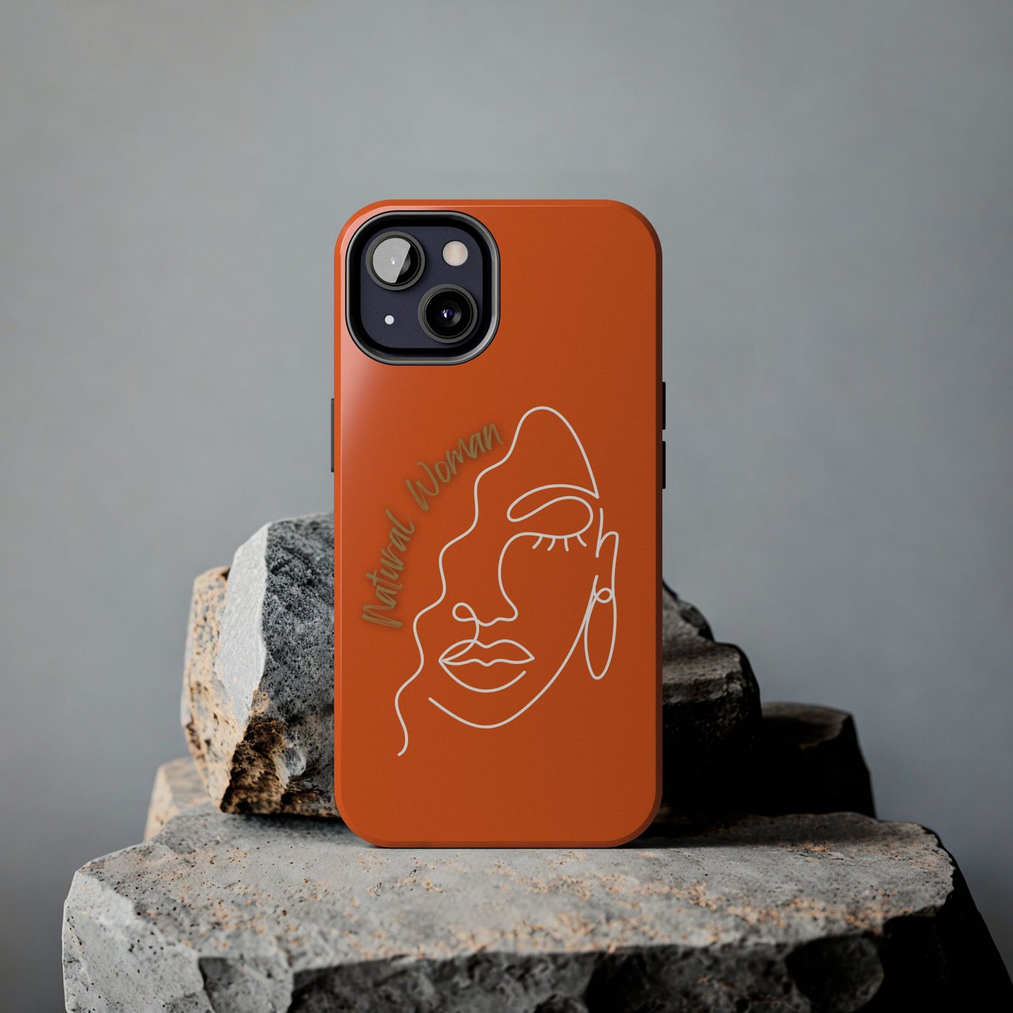 Natural Woman Half Face (WL)Tough Phone Case ORANGE