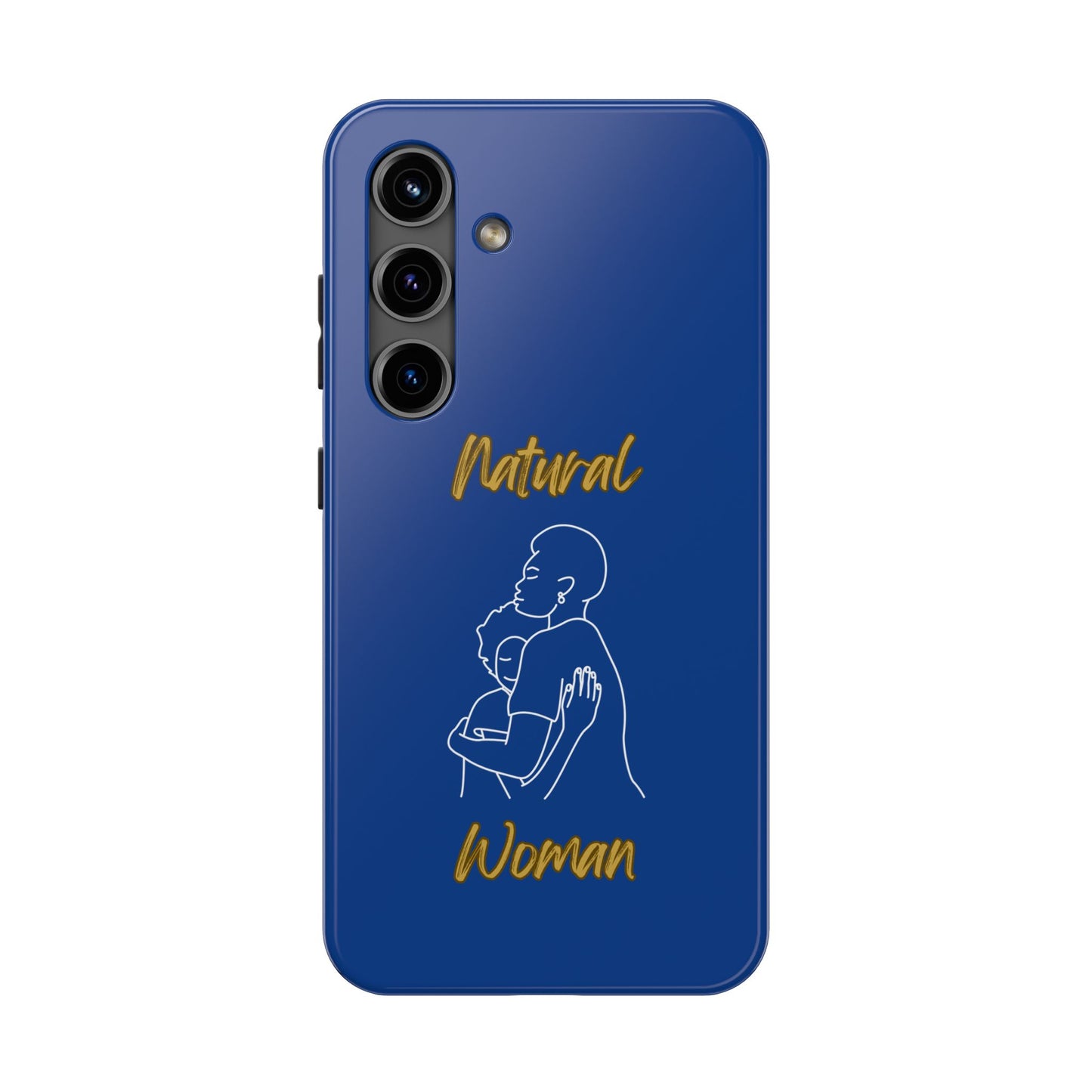 Natural Woman Safe With Momma (WL) Tough Phone Cases DARK BLUE