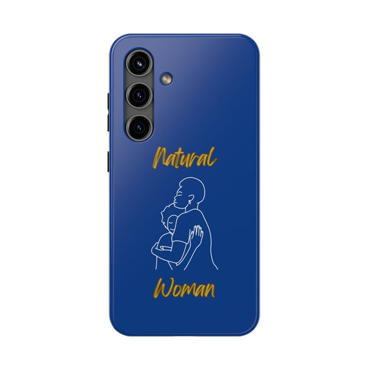 Natural Woman Safe With Momma (WL) Tough Phone Cases DARK BLUE