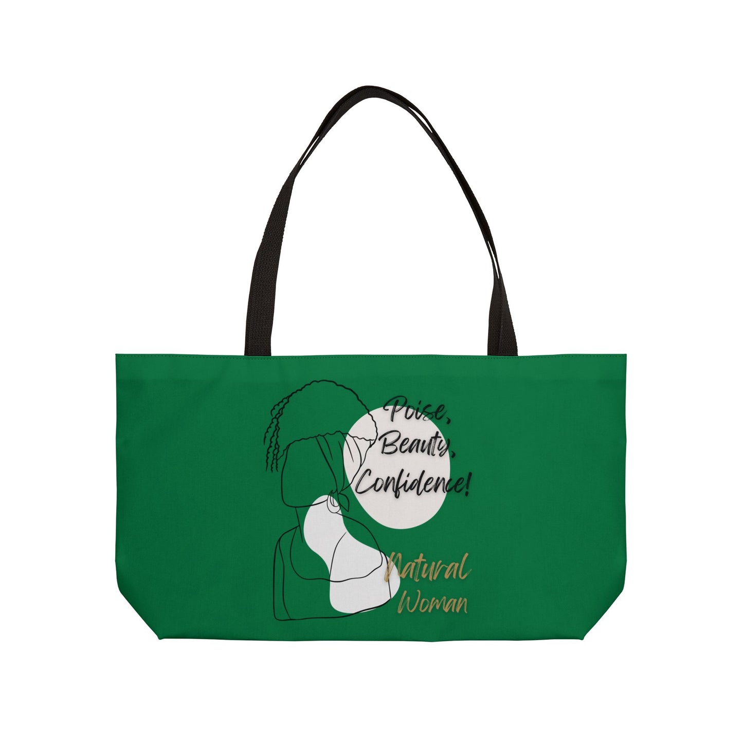 Natural Woman Puff (BL) Weekender Tote Bag DARK GREEN