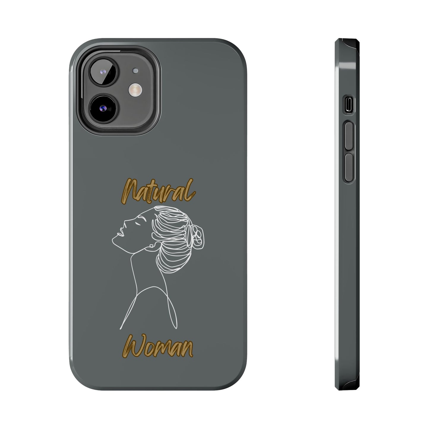 Natural Woman Wet Bun (WL) Tough Phone Cases DARK GREY