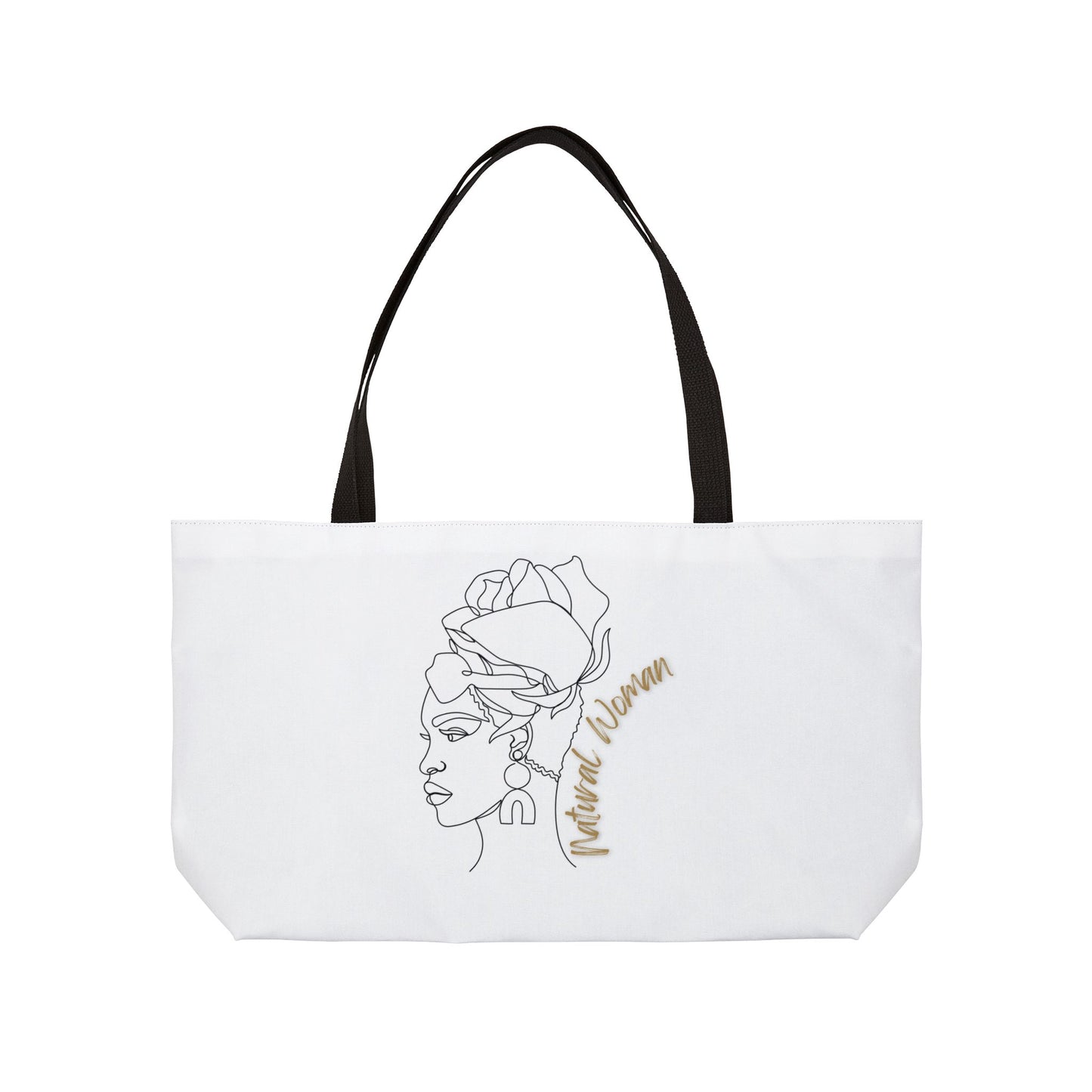 Natural Woman Flower Wrap (BL) Weekender Tote Bag WHITE